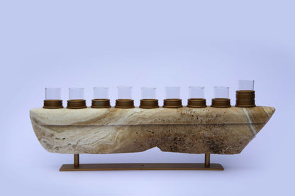 חנוכיה מאבן אוניקס