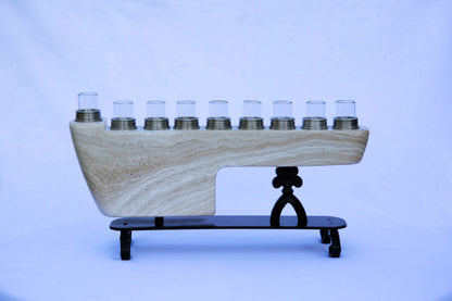 חנוכיה מאבן אוניקס